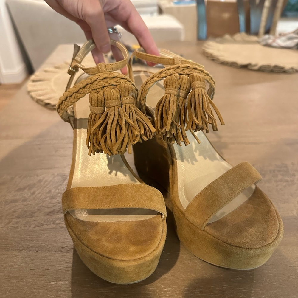 Stuart Weitzman Suede Platform Sandals